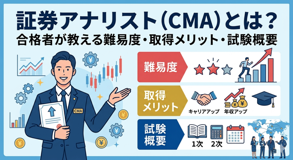 証券アナリスト（CMA）とは何か｜難易度・取得メリット・試験概要を合格者が徹底解説